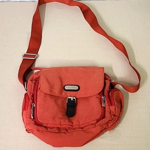 Baggallini Handbags - - Baggalinni Orange Nylon Travel Crossbody
